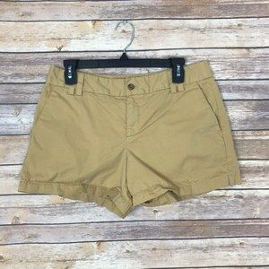 LOFT 6 Mid Rise Cotton Beige Chino Shorts B38